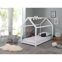 Netto Marken-Discount Hausbett Set CABANE mit Matratze -versch. Ausführungen - Liegefläche 90 x 200 cm Kiefer weiß Angebot