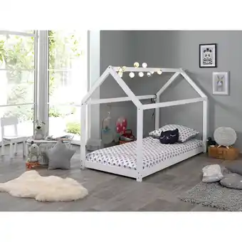 Netto Marken-Discount Hausbett Set CABANE mit Matratze -versch. Ausführungen - Liegefläche 90 x 200 cm Kiefer weiß Angebot