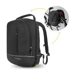 Netto Marken-Discount Fahrradtasche Doppelrucksack 2in1 30l schwarz Angebot