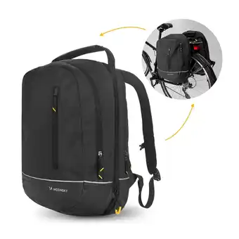 Netto Marken-Discount Fahrradtasche Doppelrucksack 2in1 30l schwarz Angebot