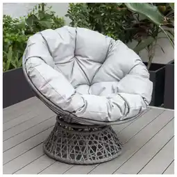Netto Marken-Discount PureHaven Lounge Sessel 92x80x80,5 cm aus Rattan drehbar 360 Grad - versch. Farben Angebot