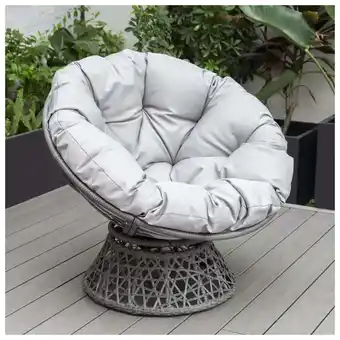 Netto Marken-Discount PureHaven Lounge Sessel 92x80x80,5 cm aus Rattan drehbar 360 Grad - versch. Farben Angebot