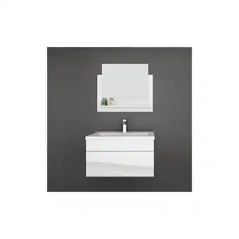 Netto Marken-Discount HOME DELUXE Wangerooge Badmöbel-Set weiß, ca. 61 cm breit mit Spiegel (Gr. M) Angebot