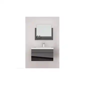 Netto Marken-Discount HOME DELUXE Wangerooge Badmöbel-Set schwarz, ca. 61 cm breit mit Spiegel (Gr. M) Angebot