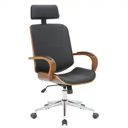 Netto Marken-Discount TPFLiving Bürostuhl Daytona Walnuss/Braun Angebot