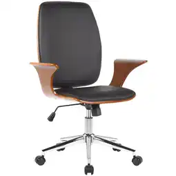 Netto Marken-Discount TPFLiving Bürostuhl Burton Kunstleder Walnuss/Schwarz Angebot