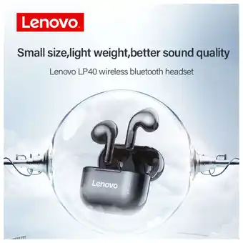 Netto Marken-Discount Lenovo LP40 Bluetooth-Kopfhörer Schwarz Angebot