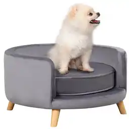 Netto Marken-Discount PawHut Hundesofa Eukalyptusholz, Samt(100% Polyester), Schaumstoff Angebot
