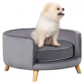 Netto Marken-Discount PawHut Hundesofa Eukalyptusholz, Samt(100% Polyester), Schaumstoff Angebot