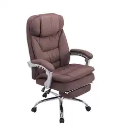Netto Marken-Discount TPFLiving XL Bürostuhl Troja Stoff Taupe Angebot