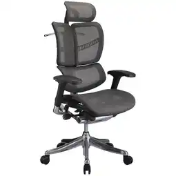 Netto Marken-Discount TPFLiving Bürostuhl Norman Ergonomic mit Netzbezug Grau Angebot