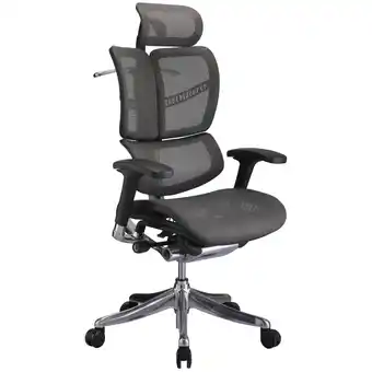 Netto Marken-Discount TPFLiving Bürostuhl Norman Ergonomic mit Netzbezug Grau Angebot