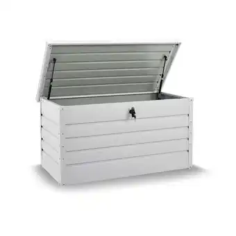 Netto Marken-Discount Juskys Metall Aufbewahrungsbox Limani 380 Liter - Box wasserdicht, abschließbar - Weiß Angebot