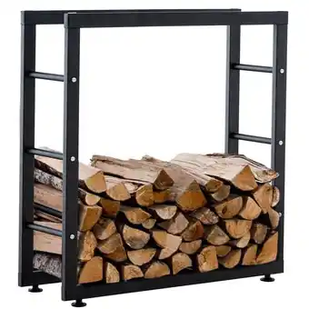 Netto Marken-Discount TPFLiving Kaminholzständer Kerry-II 25x40x125 Schwarz Angebot