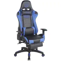 Netto Marken-Discount TPFLiving Racing Bürostuhl Turbine mit Fußablage Schwarz/Rot Angebot