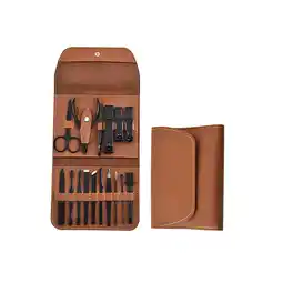 Netto Marken-Discount TPFBeauty Maniküre- & Pediküre-Set 16-teilig aus Kunstleder - Braun Angebot