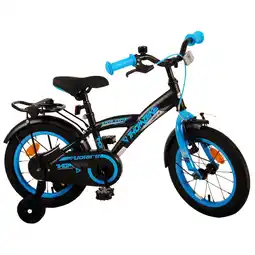 Netto Marken-Discount TPFSports Thombike Kinderfahrrad - Jungen - 14 Zoll - Rücktritt + Handbremse - Schwarz/Orange Angebot