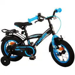 Netto Marken-Discount TPFSports Thombike Kinderfahrrad - Jungen - 12 Zoll - Rücktritt + Handbremse - Schwarz/Rot Angebot