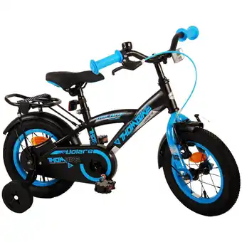 Netto Marken-Discount TPFSports Thombike Kinderfahrrad - Jungen - 12 Zoll - Rücktritt + Handbremse - Schwarz/Rot Angebot