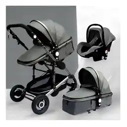 Netto Marken-Discount TPFLiving Kombi-Kinderwagen 3in1 Set - Modell 2 Stoff - Grün Angebot