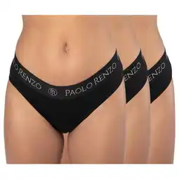 Netto Marken-Discount Paolo Renzo Damen Baumwoll Slip SPORT LINE 3 Paar - Größe M - Grau Angebot