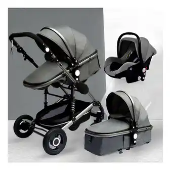 Netto Marken-Discount TPFLiving Kombi-Kinderwagen 3in1 Set - Modell 2 Stoff - Blau Angebot