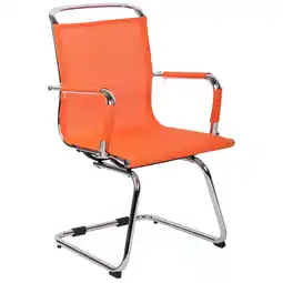 Netto Marken-Discount CLP Besucherstuhl Barnet Mesh I Mit Armlehne Und Chrom-Gestell I Atmungsaktiver Netz-Bezug Angebot