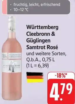 Gebauer's Württemberg Cleebronn & Güglingen Samtrot Rosé Angebot