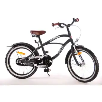 Netto Marken-Discount TPFSports Black Cruiser Kinderfahrrad - Jungen - 18 Zoll - Rücktritt + Handbremse - Schwarz Angebot