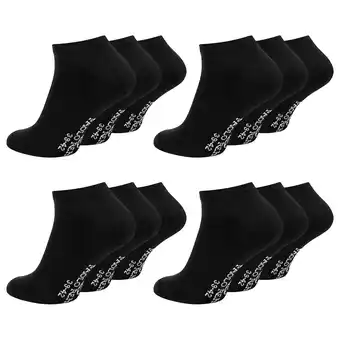 Netto Marken-Discount Paolo Renzo Unisex Sneaker Baumwolle 12 Paar - Größe 39/42 - Schwarz Angebot