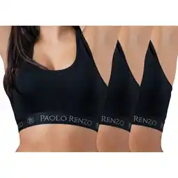 Netto Marken-Discount Paolo Renzo Damen Baumwoll-Bustier SPORT LINE 3 Paar - Größe S - Grau Angebot