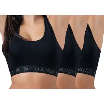 Netto Marken-Discount Paolo Renzo Damen Baumwoll-Bustier SPORT LINE 3 Paar - Größe S - Grau Angebot