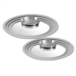 Netto Marken-Discount STONELINE Universal Glasdeckel, 2-teilig, mit Silikonrand & Aromaknauf, 16/18/20 cm und 24/26/28 cm Angebot