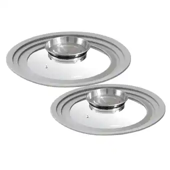Netto Marken-Discount STONELINE Universal Glasdeckel, 2-teilig, mit Silikonrand & Aromaknauf, 16/18/20 cm und 24/26/28 cm Angebot