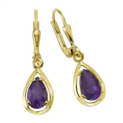 Netto Marken-Discount Fascination by Ellen K. Ohrringe Gold 333 mit echtem Amethyst-Tropfen Angebot