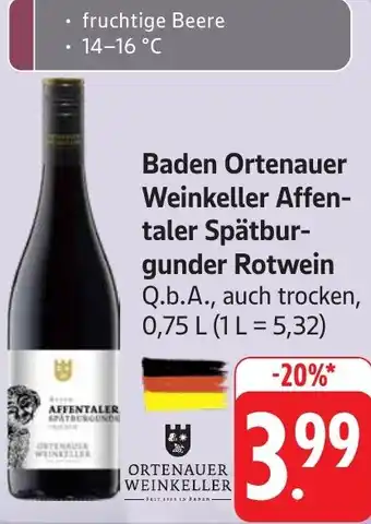 Gebauer's Baden Ortenauer Weinkeller Affentaler Spätburgunder Rotwein Angebot