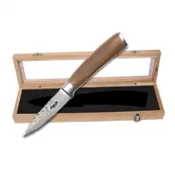 Netto Marken-Discount STONELINE Hammerschlag Schälmesser 20 cm, aus Damaszenerstahl Angebot