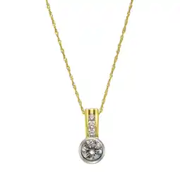 Netto Marken-Discount Celesta Gold Halskette 375/- Gelbgold 2farbig Zirkonia Angebot