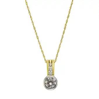 Netto Marken-Discount Celesta Gold Halskette 375/- Gelbgold 2farbig Zirkonia Angebot