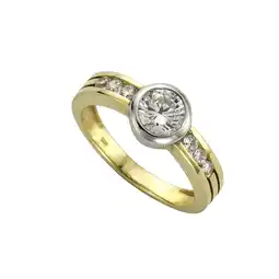 Netto Marken-Discount Celesta Gold Ring 375/- Gelbgold 2farbig Zirkonia Angebot