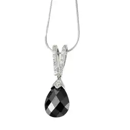 Netto Marken-Discount Celesta Silber Halskette Silber 925 rhodiniert 42+5cm mit Zirkonia-Steinen weiß und schwarz Angebot