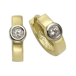 Netto Marken-Discount Celesta Gold Ohrring 375/- Gelbgold Zirkonia Angebot