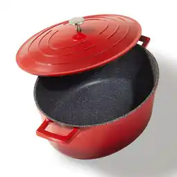 Netto Marken-Discount STONELINE Gourmet Bräter 32x25 cm mit Deckel, Backofen und Induktion geeignet, Antihaft, kirschrot Angebot