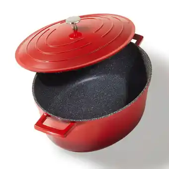 Netto Marken-Discount STONELINE Gourmet Bräter 32x25 cm mit Deckel, Backofen und Induktion geeignet, Antihaft, kirschrot Angebot