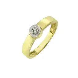 Netto Marken-Discount Celesta Gold Ring 375 Gold zweifarbig Zirkonia weiß Angebot