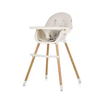 Netto Marken-Discount Chipolino Kinderhochstuhl Rio 2 in 1, Kinderstuhl rutschfeste Beine 5-Punkt-Gurt beige weiß Angebot