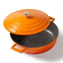 Netto Marken-Discount STONELINE Gourmet Bräter 28 cm mit Deckel, Backofen & Induktion geeignet, ofenrot Angebot