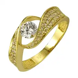 Netto Marken-Discount Celesta Gold Ring 375 Gold mit Zirkonia weiß Angebot