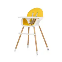 Netto Marken-Discount Chipolino Kinderhochstuhl Rio 2 in 1, Kinderstuhl rutschfeste Beine 5-Punkt-Gurt gelb weiß Angebot
