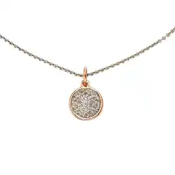 Netto Marken-Discount Jamelli Anhänger mit Kette 925 Silber zweifarbig Weißtopas Angebot